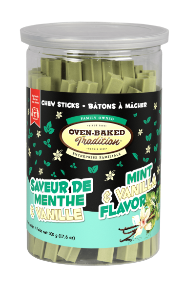 OBT Gâteries Chien Bâtons Saveur Menthe & Vanille 500g