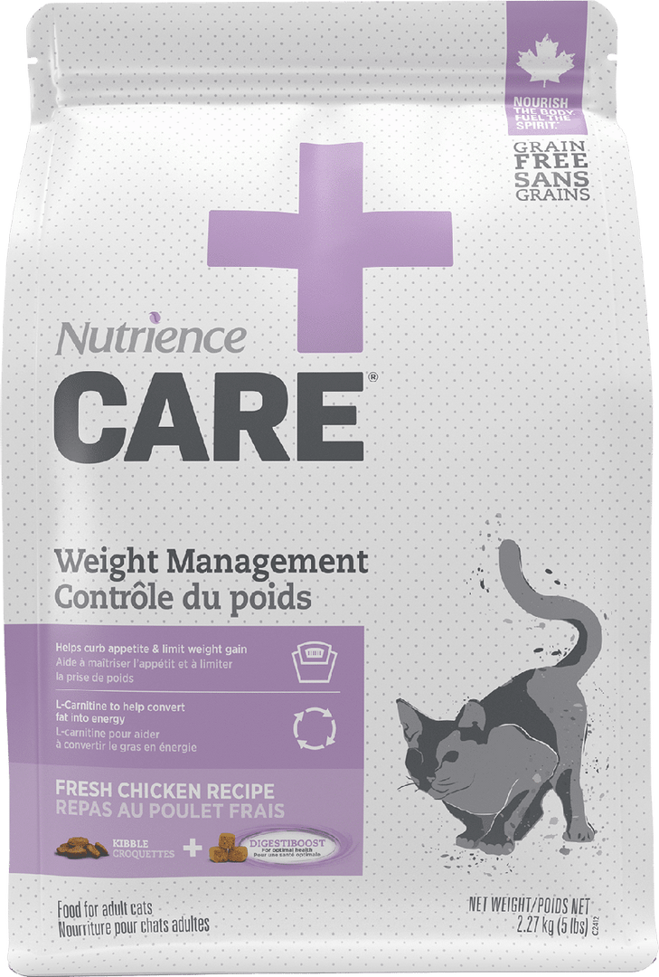 Nutrience Care - Contrôle du Poids, Poulet Frais - Nourriture Sèche Sans Grains pour Chats Adultes