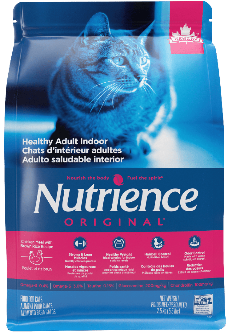 Nutrience Original - Poulet et Riz Brun - Nourriture Sèche pour Chats Adultes d'Intérieur