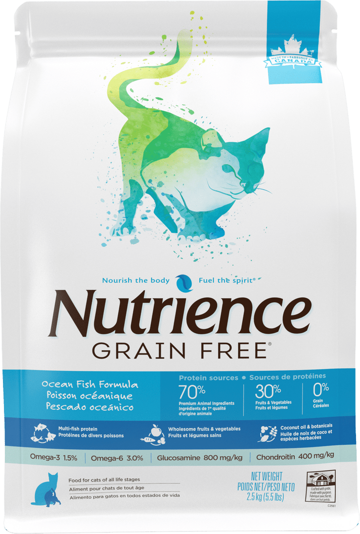 Nutrience Sans Grains - Poisson Océanique - Nourriture Sèche pour Chats de Tout Âge