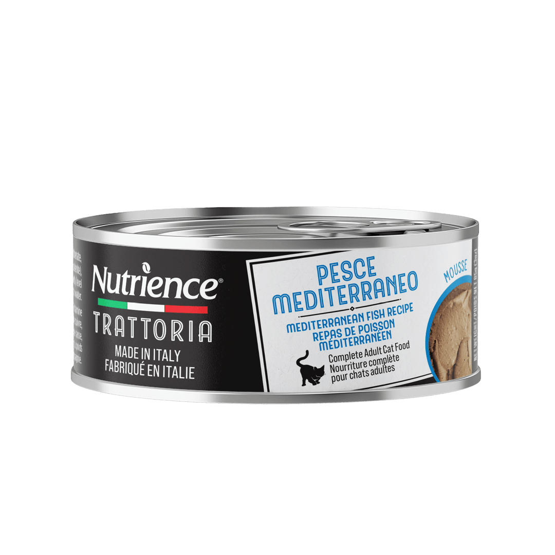Nutrience Trattoria - Mousse de Poisson Méditerranéen - Nourriture Humide Sans Grains pour Chats Adultes