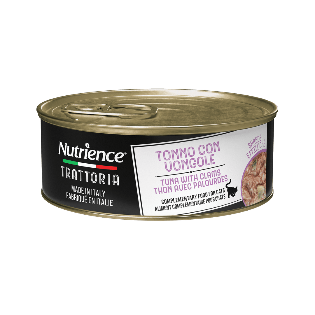 Nutrience Trattoria - Thon et Palourdes Effilochés - Complément Alimentaire Sans Grains pour Chats