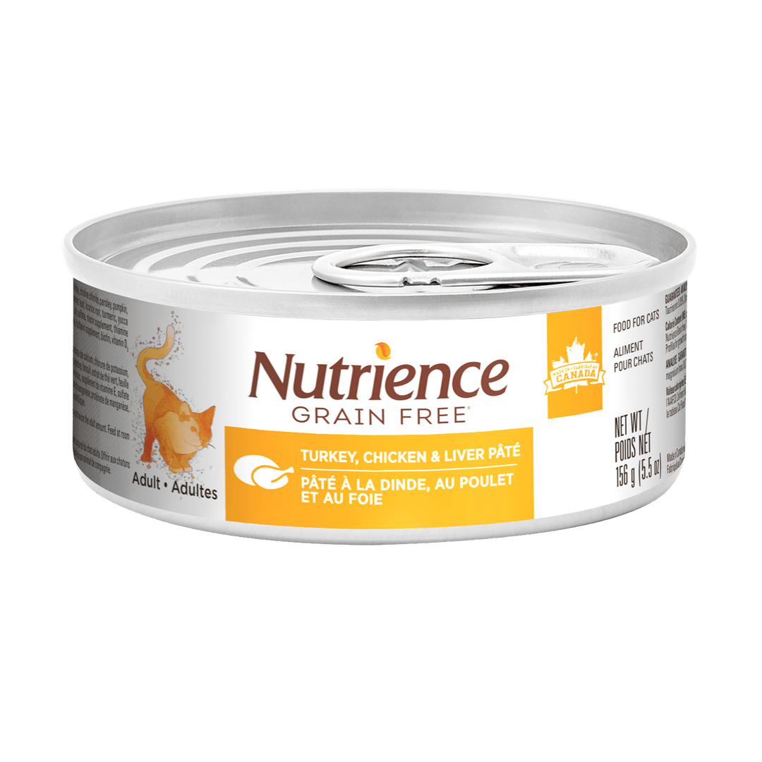 Nutrience Sans Grains - Pâté à la Dinde, Poulet et Foie - Nourriture Humide pour Chats Adultes