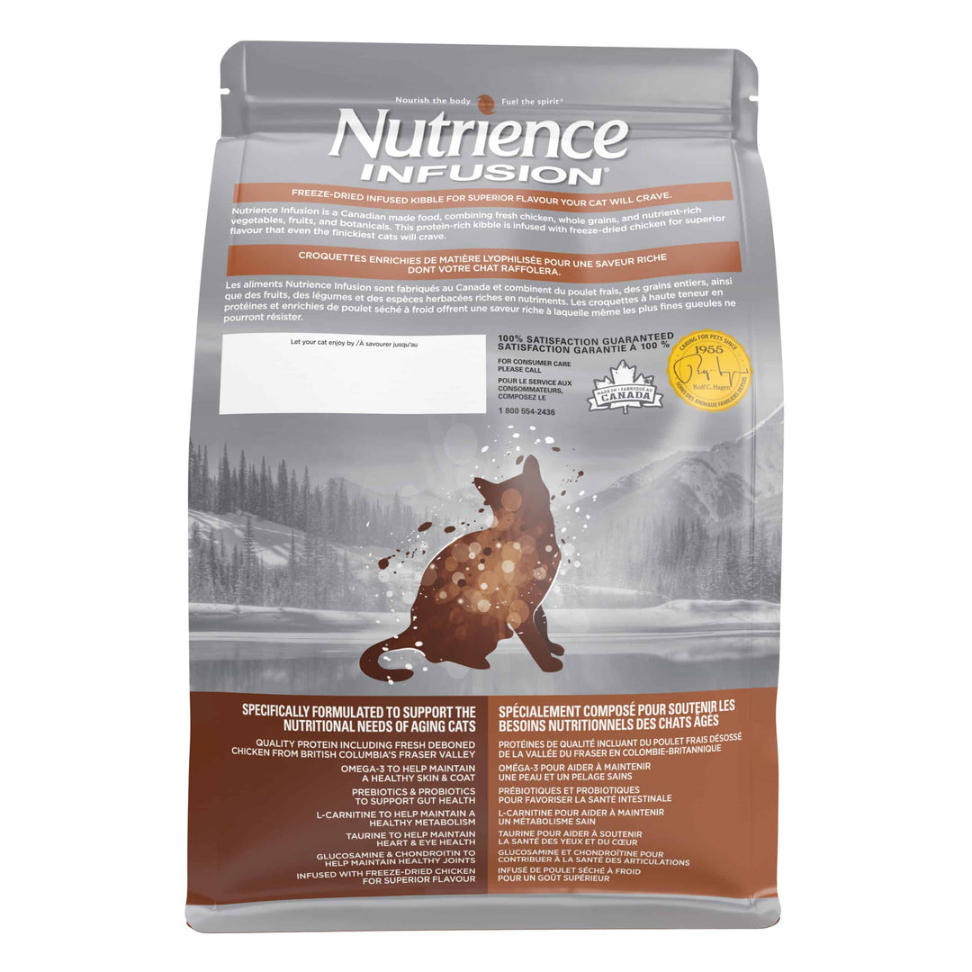 Nutrience Infusion - Poulet de la Vallée du Fraser - Nourriture Sèche pour Chats Âgés en Santé