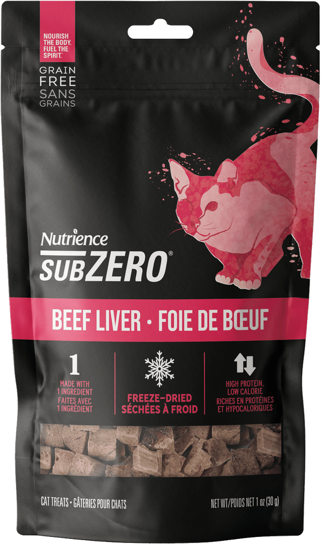 Nutrience SubZero - Foie de Boeuf - Gâteries Lyophilisées Sans Grains pour Chats