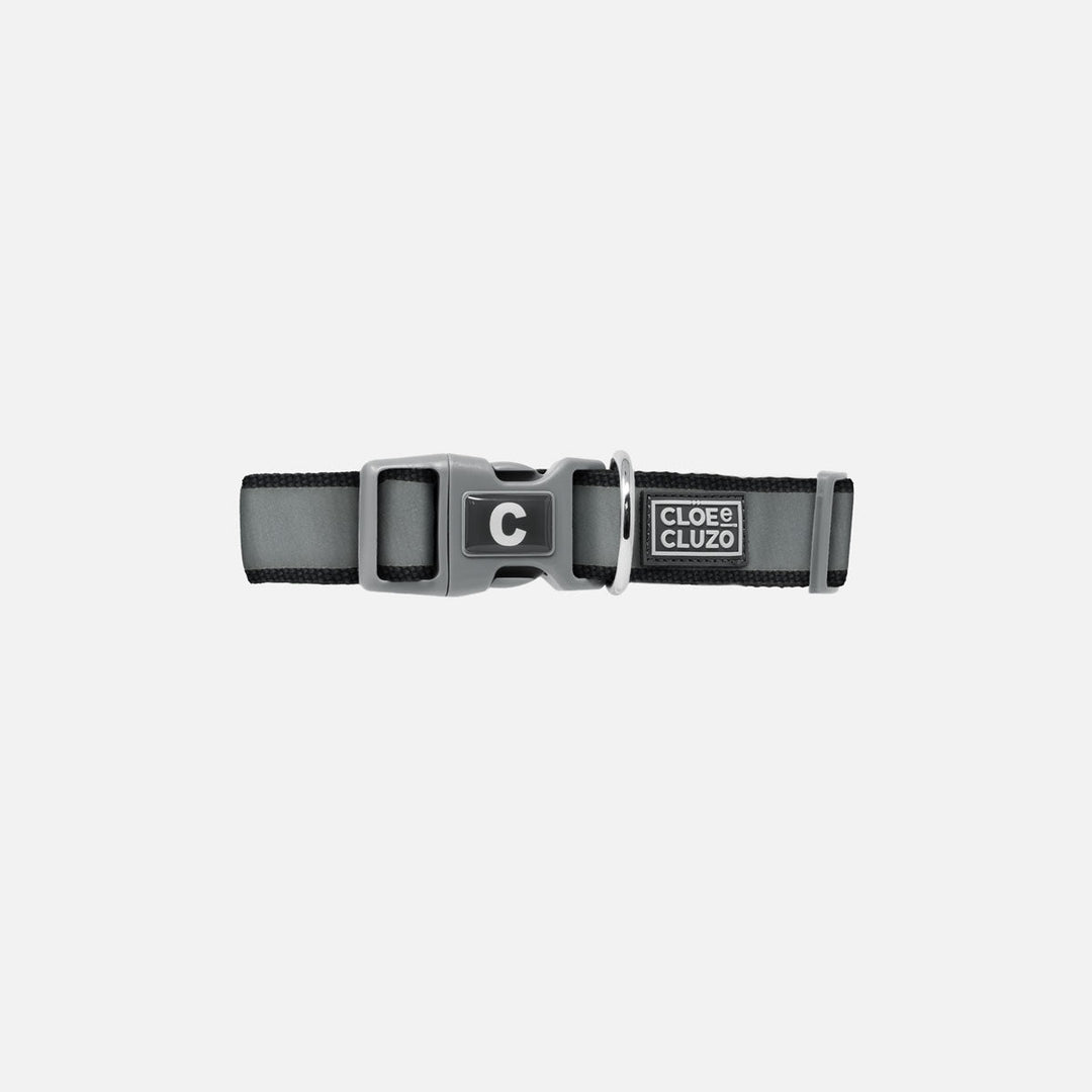 CLOE CLUZO Collier Motif Ajustable Gris/Noir L