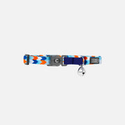 CLOE CLUZO Chat Collier Motif Ajustable Poissons Bleu