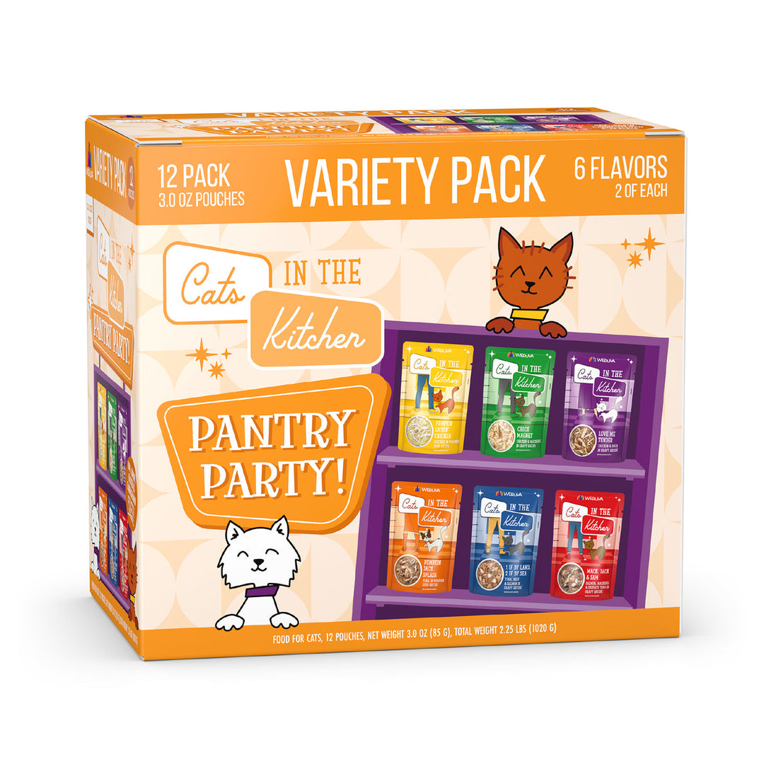 Weruva Cats in the Kitchen - Assortiment Pantry Party! en Sauce- Nourriture Humide Sans Grains pour Chats en Sachet