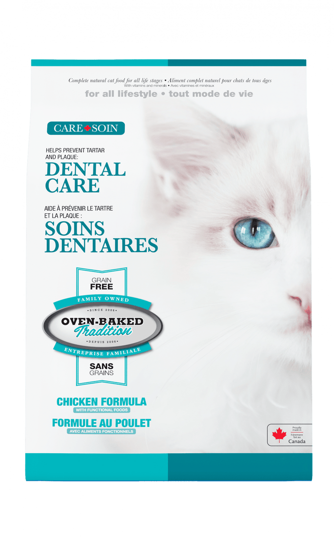 Oven-Baked Tradition Soin - Soins Dentaires, Poulet - Nourriture Sèche Sans Grains pour Chats