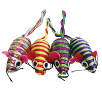 Cat Love Furry Frolics - Souris Scintillantes avec Herbe à Chat, Paquet de 4