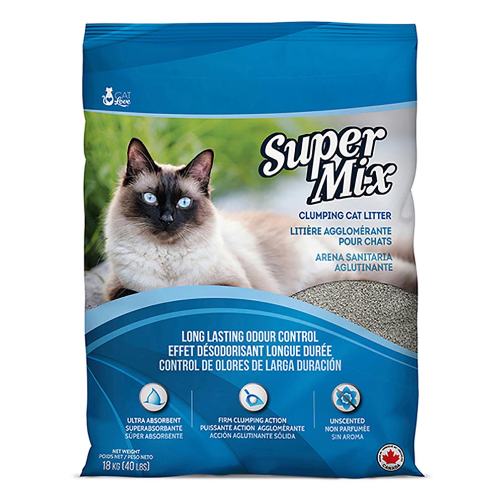 Cat Love Super Mix - Sans Parfum - Litière Agglomérante pour Chats