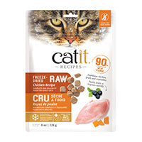 Catit - Chien Poulet avec Fruits et Légumes - Garniture ou Nourriture Sèche Lyophilisée Sans Grains pour Chats