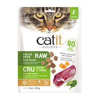 Catit - Chien Canard avec Fruits et Légumes - Garniture ou Nourriture Sèche Lyophilisée Sans Grains pour Chats