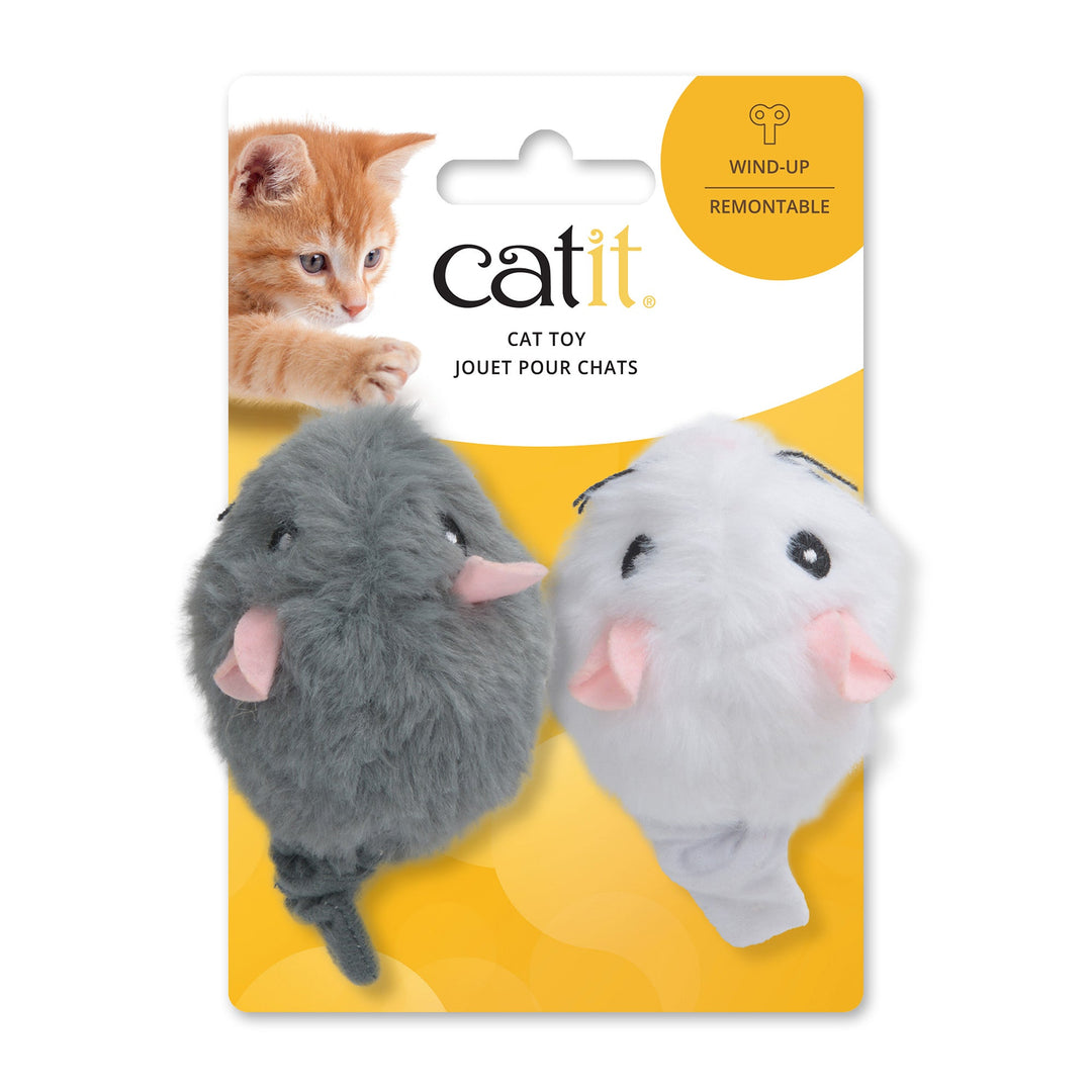Catit - Jouet Souris en Peluche pour Chats(Paquet de 2)