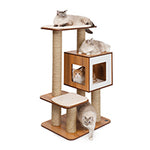 Voir l’image dans la galerie, Catit Vesper - Arbre à Chat - Meuble V-High Base en Bois de Noyer Géant (89 x 64 x 133 cm)