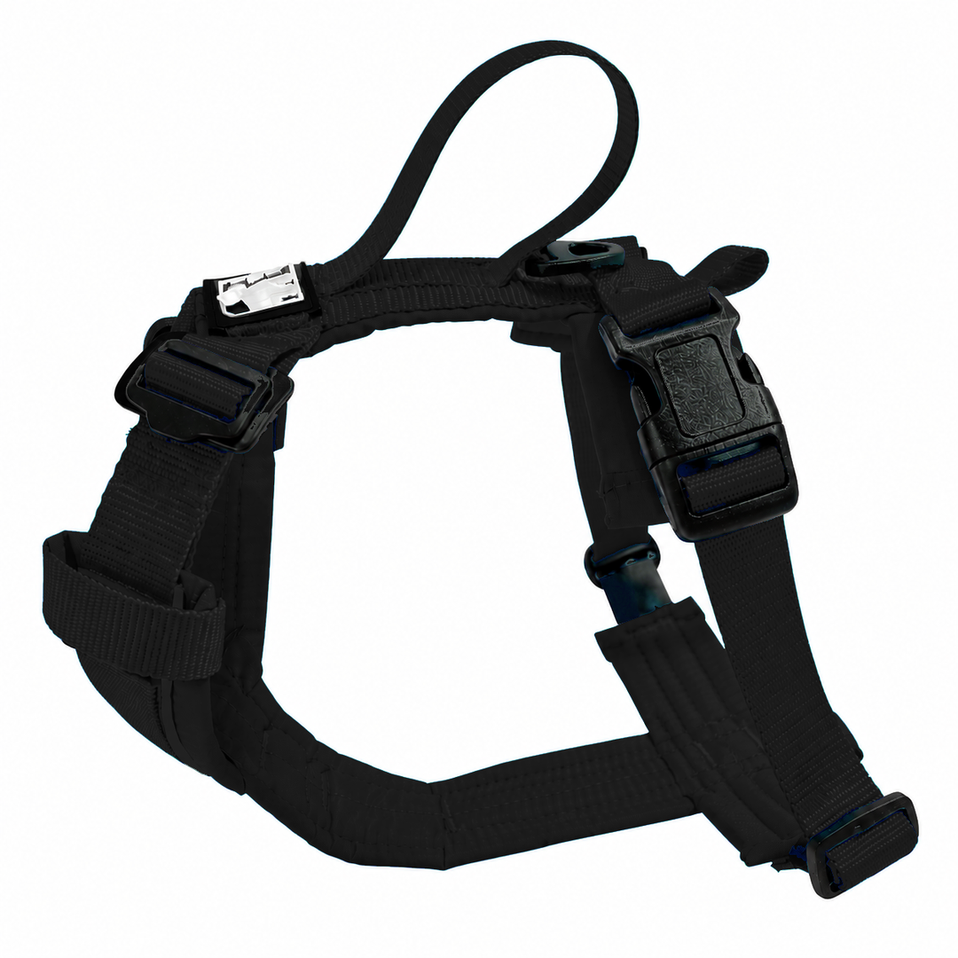 CHIEN BLANC HORIZON Harnais Clip Cou Noir XL