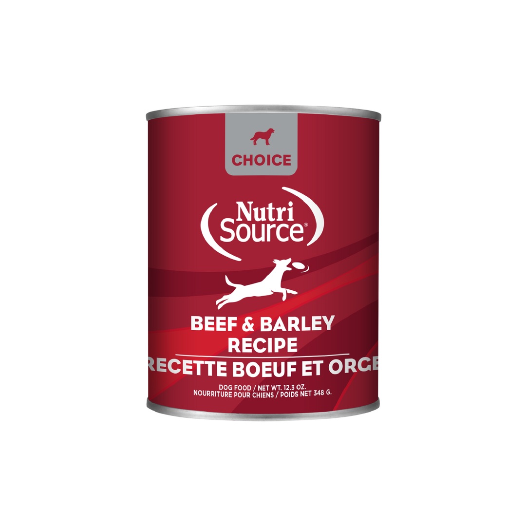 NutriSource Choice - Chien Pâté Boeuf et Orge - Nourriture Humide pour Chiens