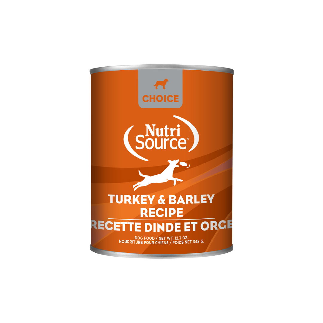 NutriSource Choice - Chien Pâté Dinde et Orge - Nourriture Humide pour Chiens
