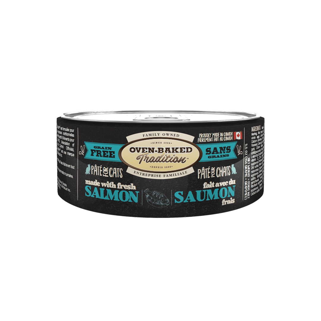 Oven-Baked Tradition - Chat Pâté de Saumon - Nourriture Humide Sans Grains pour Chats