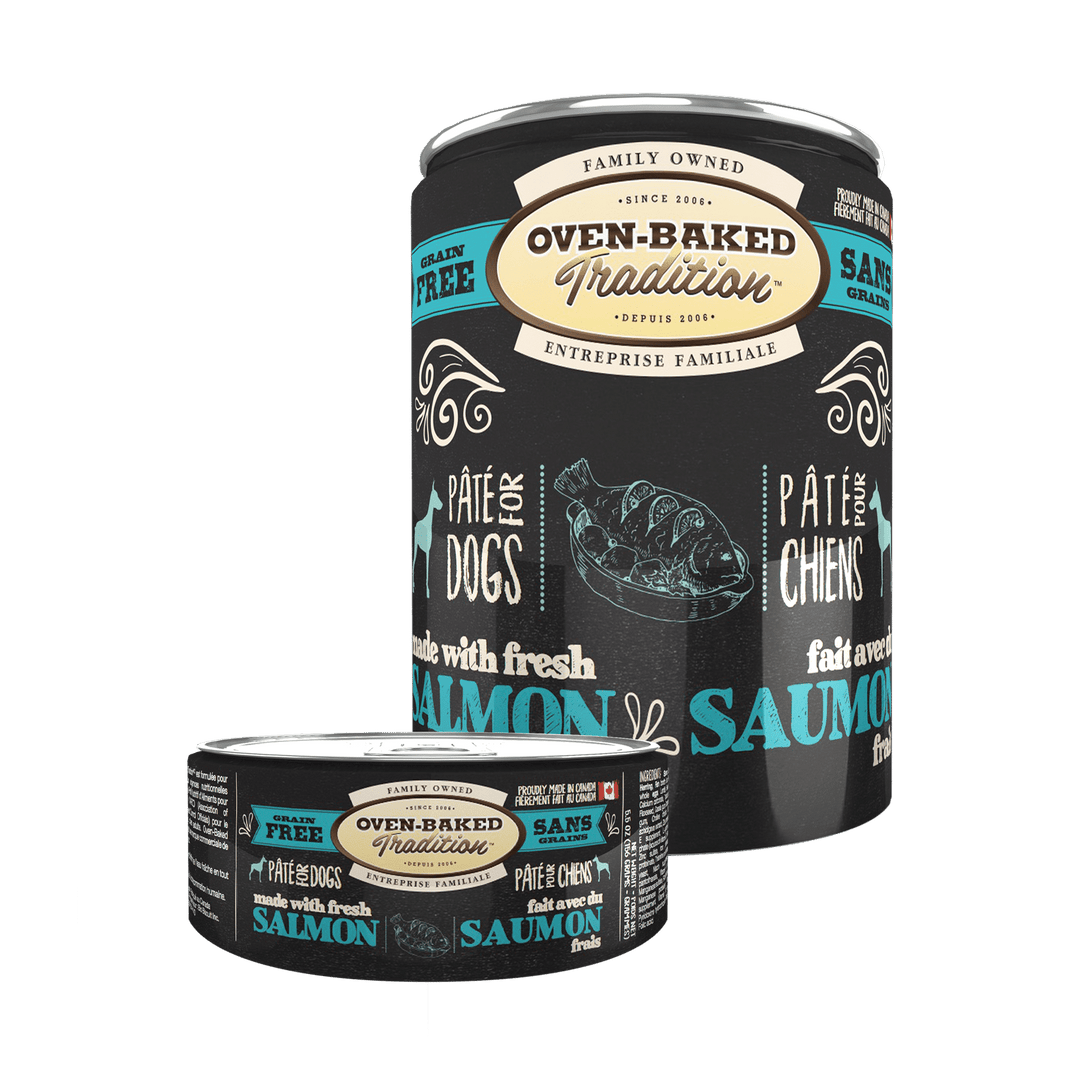 Oven-Baked Tradition - Chien Pâté de Saumon - Nourriture Humide Sans Grains pour Chiens