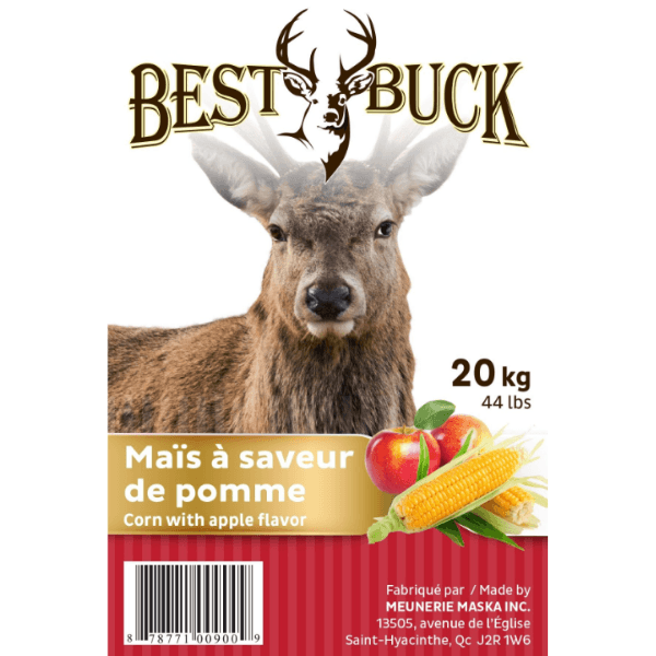 BEST BUCK Chevreuil Maïs Saveur de Pomme 20kg
