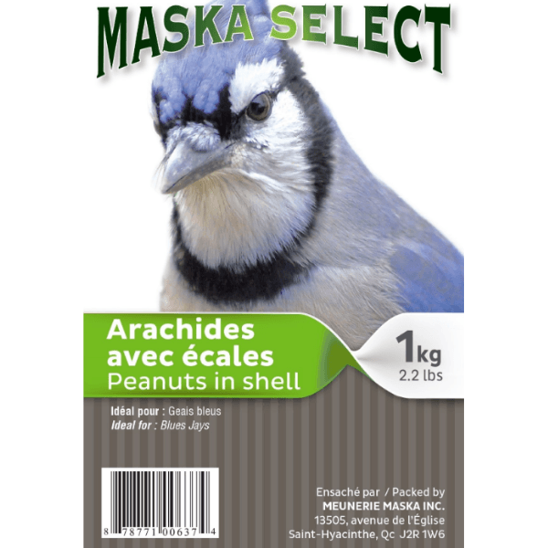 MASKA SELECT Nourriture Arachides en Écales 22.68kg pour Oiseaux Sauvages