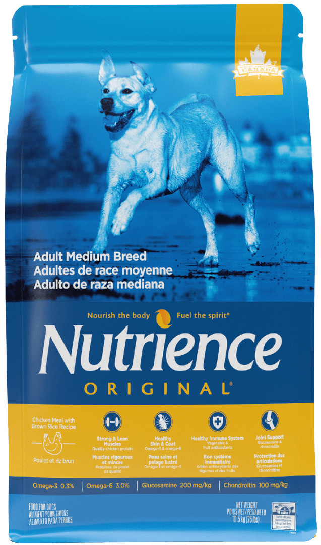 Nutrience Original - Poulet et Riz Brun - Nourriture Sèche pour Chiens Adultes de Moyennes Races