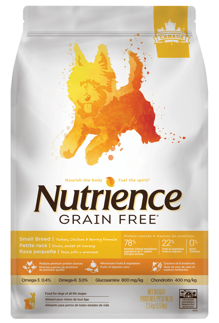 Nutrience Sans Grains - Dinde, Poulet et Hareng - Nourriture Sèche pour Chiens de Petites Races