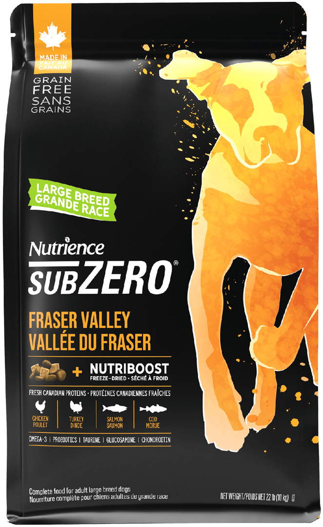 Nutrience Subzero - Vallée du Fraser - Nourriture Sèche Sans Grains avec Nutriboost pour Chiens Adultes de Grandes Races