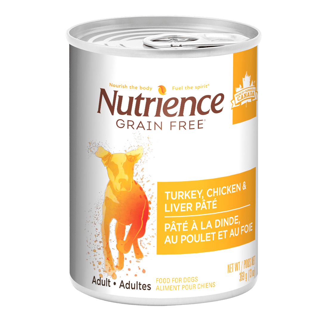 Nutrience Sans Grains - Pâté de Dinde, Poulet et Foie - Nourriture Humide pour Chiens Adultes