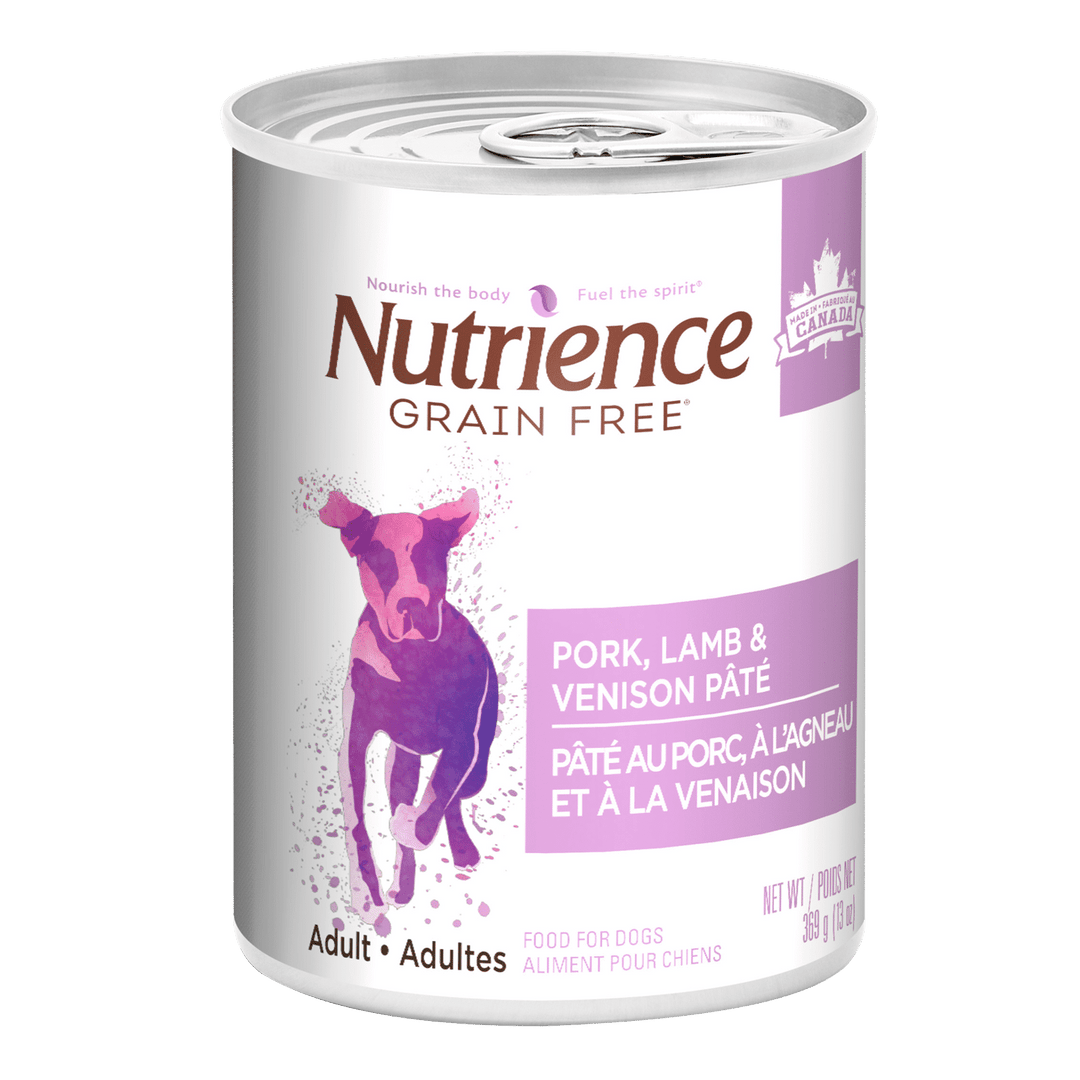 Nutrience Sans Grains - Pâté de Porc, Agneau et Venaison - Nourriture Humide pour Chiens Adultes