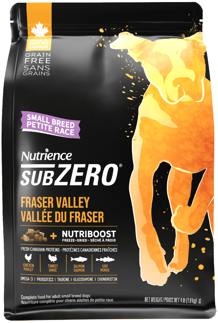 Nutrience Subzero - Vallée du Fraser - Nourriture Sèche Sans Grains avec Nutriboost pour Chiens Adultes de Petites Races