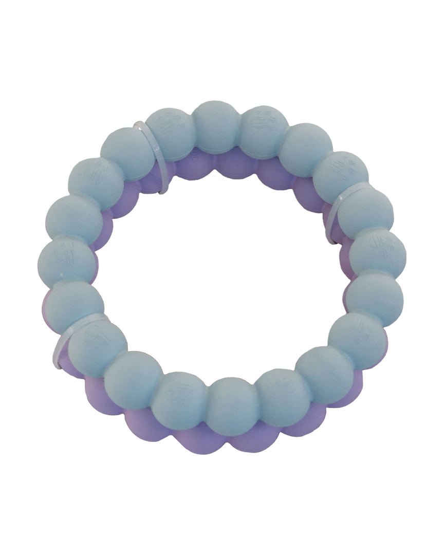 Dexypaws - Duo d'Anneaux - Jouet à Mâcher Ultra Robuste pour Chiens, Lilas et Bleu