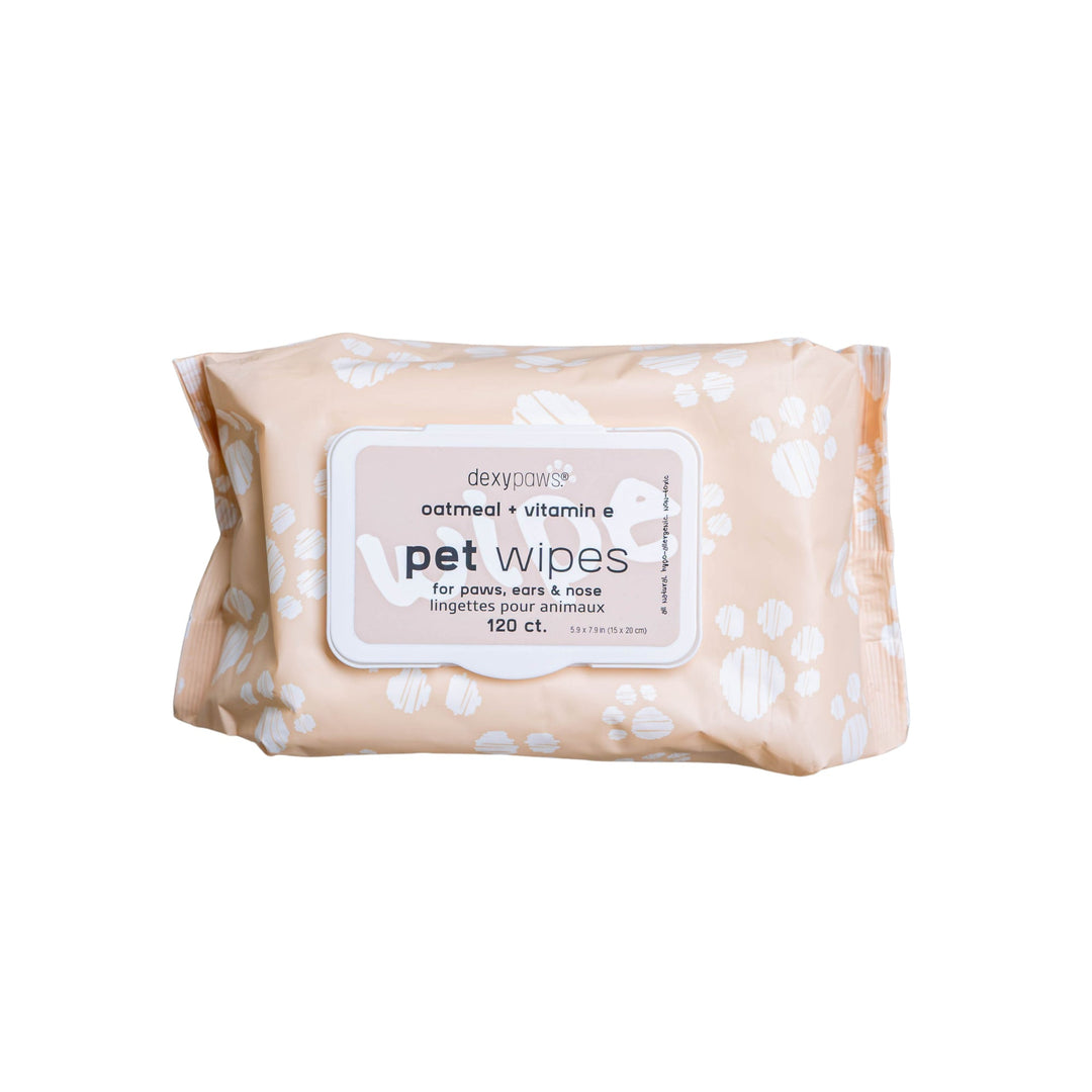 Dexypaws - Lingettes Nettoyantes à l'Avoine et à la Vitamine E - Lingettes pour Chiens et Chats