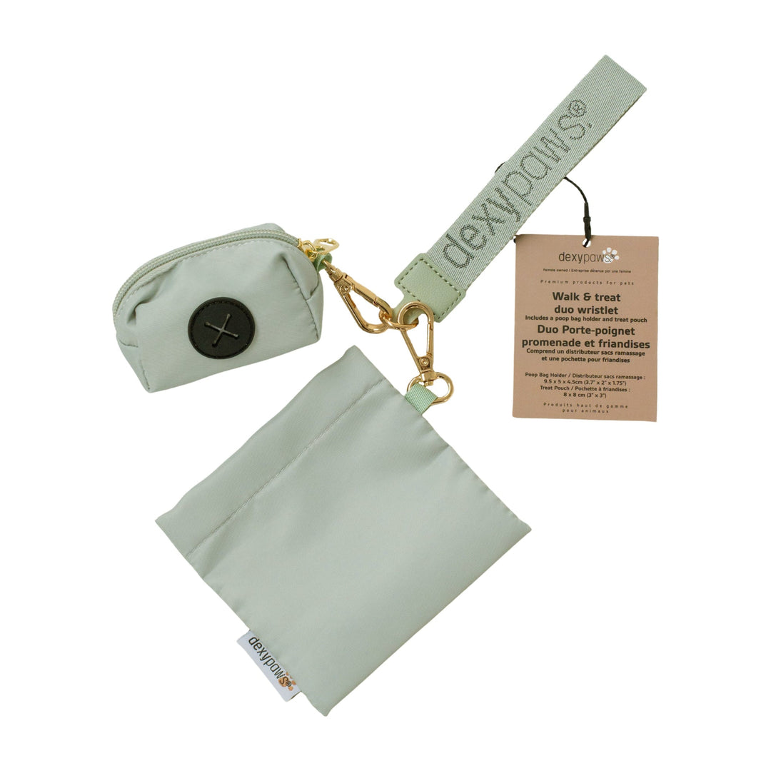 Dexypaws - Pochette Double à Dragonne - Distributeur de Sacs et Pochette à Gâteries pour Chiens