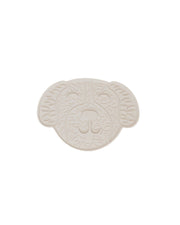 *DEXYPAWS Tapis Léchange Forme Tête de Chien Blanc