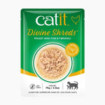 Voir l’image dans la galerie, Catit Divine Shreds - Chat Poulet avec Foie et Brocoli en Bouillon - Nourriture Humide Sans Grains pour Chats en Sachet