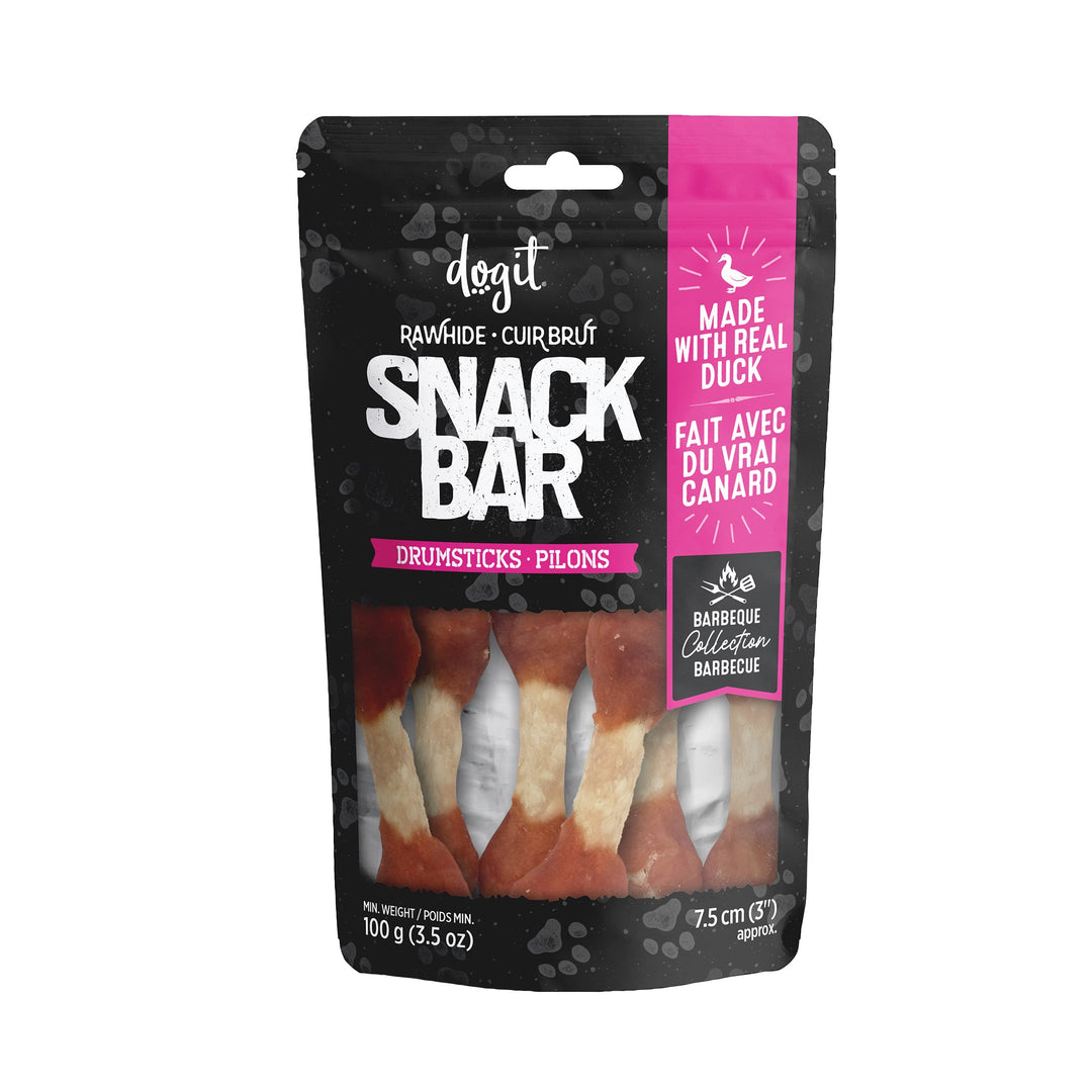 Dogit Snack Bar - Pilons en Cuir de Boeuf et Canard - Gâteries à Mâcher pour Chiens