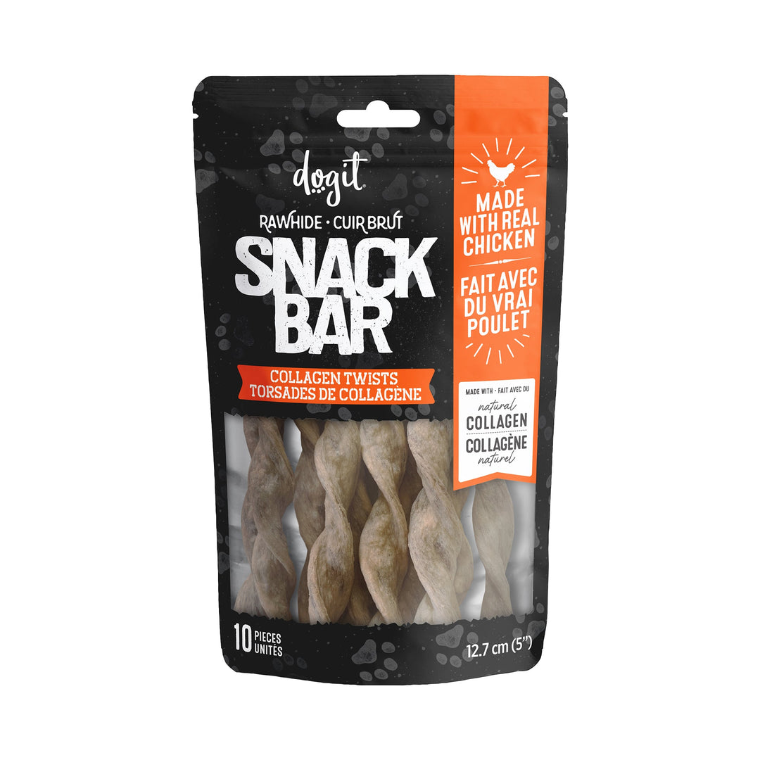 Dogit Snack Bar - Torsades de Collagène au Poulet - Gâteries à Mâcher pour Chiens
