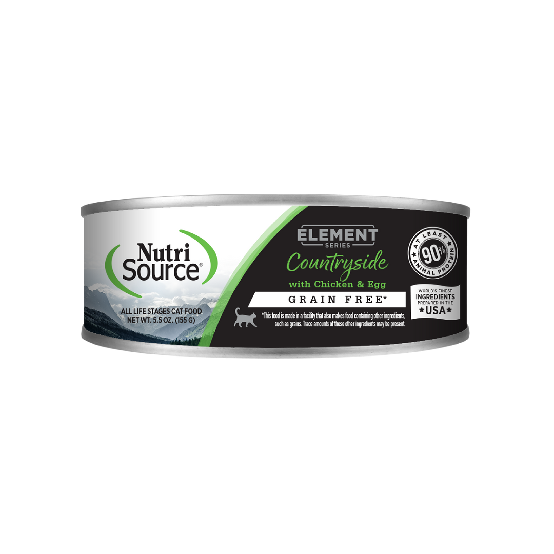 NutriSource Element Series - Countryside - Poulet et Oeuf - Nourriture Humide Sans Grains en Pâté pour Chats