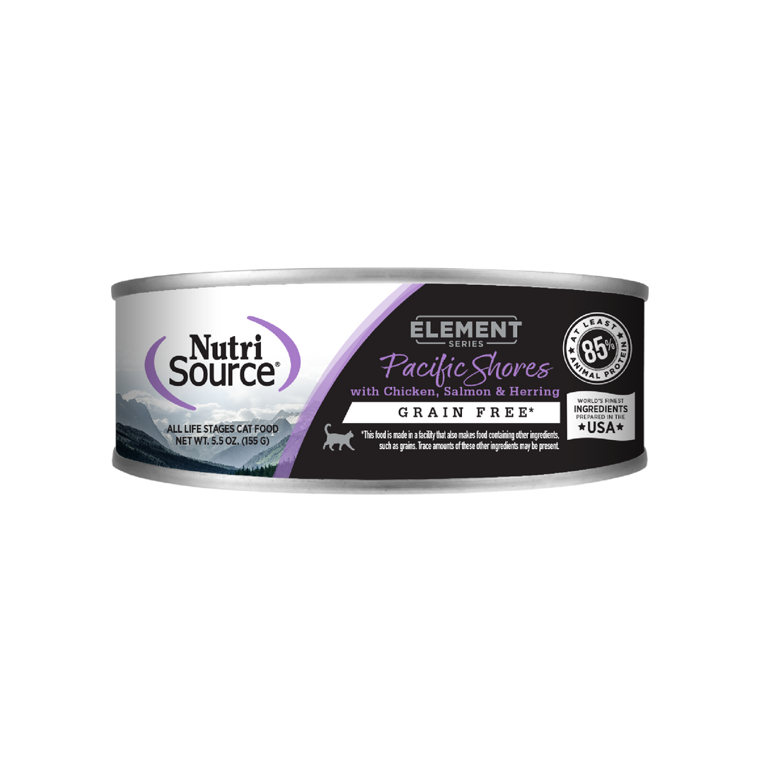 NutriSource Element Series - Chat "Pacific Shores" Pâté de Poulet, Saumon et Hareng - Nourriture Humide Sans Grains pour Chats