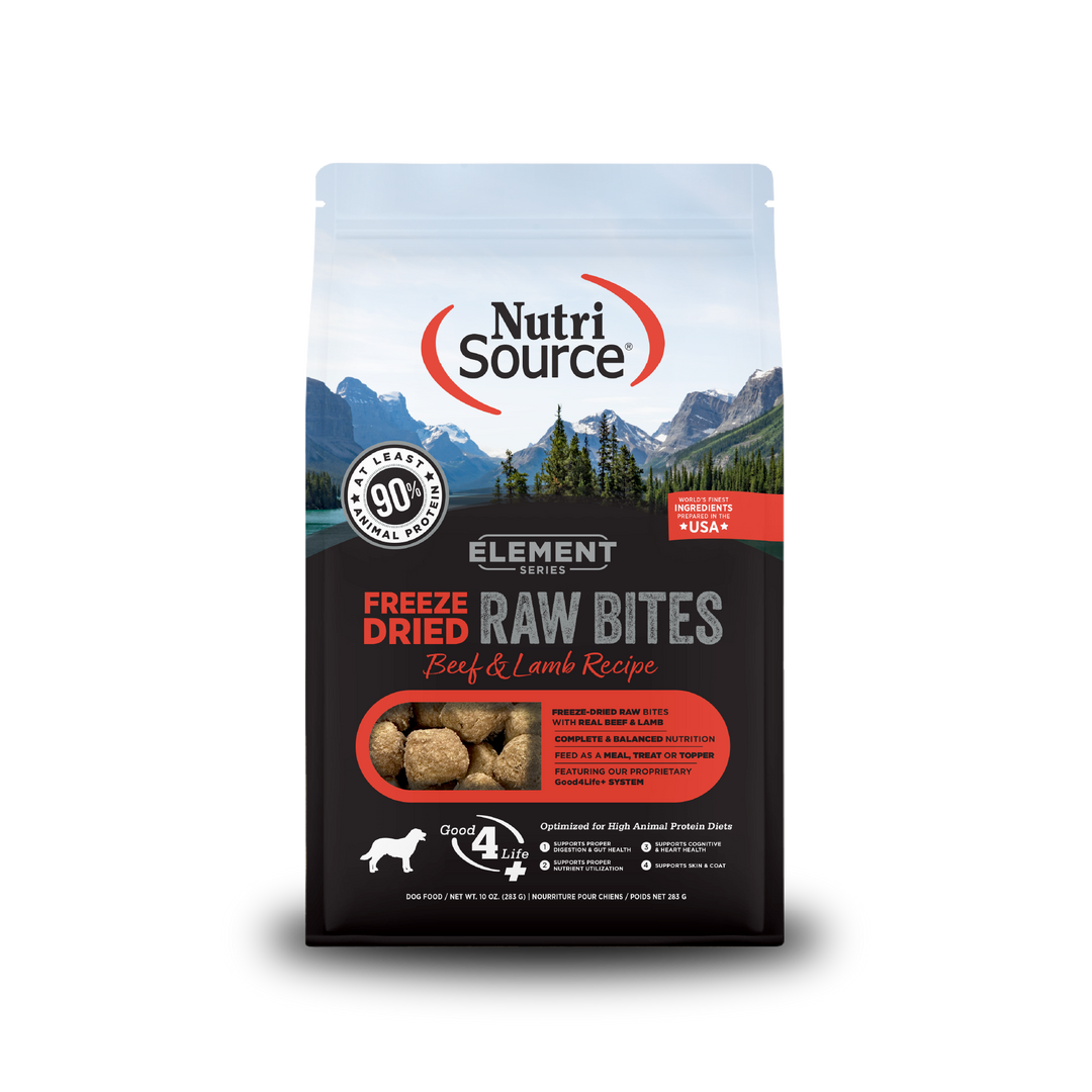 NutriSource Element Series - Boeuf et Agneau Lyophilisés - Nourriture Sèche pour Chiens