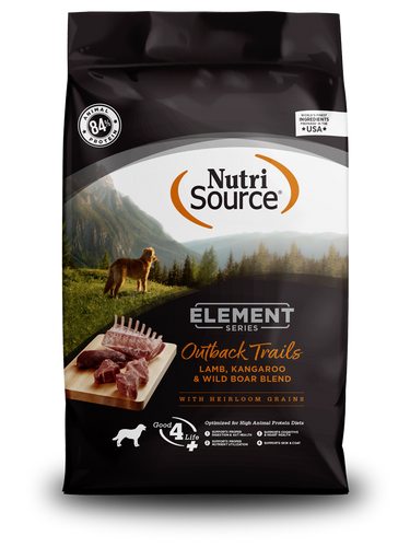 NutriSource Element Series - Chien Outback Trails Agneau, Kangourou et Sangliers avec Grains Anciens - Nourriture Sèche pour Chiens