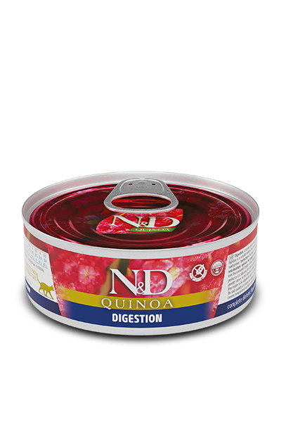 Famina N&D Quinoa - Digestion, Agneau - Nourriture Humide Sans Grains pour Chats