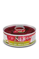 Voir l’image dans la galerie, Famina N&amp;D Quinoa - Chat Peau et Pelage Canard et Noix de Coco - Nourriture Humide Sans Grains pour Chats