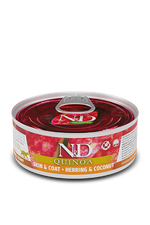 Voir l’image dans la galerie, Famina N&amp;D Quinoa - Peau et Pelage, Hareng et Noix de Coco - Nourriture Humide Sans Grains pour Chats