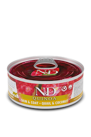 Famina N&D Quinoa - Peau et Pelage, Caille et Noix de Coco - Nourriture Humide Sans Grains pour Chats