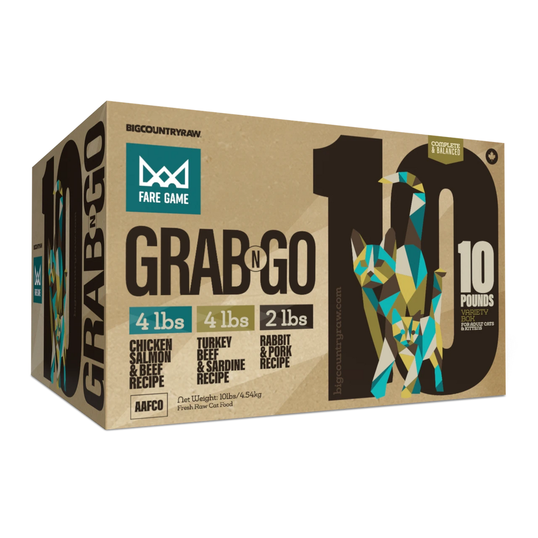 Big Country Raw Fare Game - Grab N Go - Nourriture Crue Congelée pour Chats