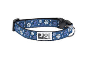 RCP Collier Motif M Traces de Pattes Bleu