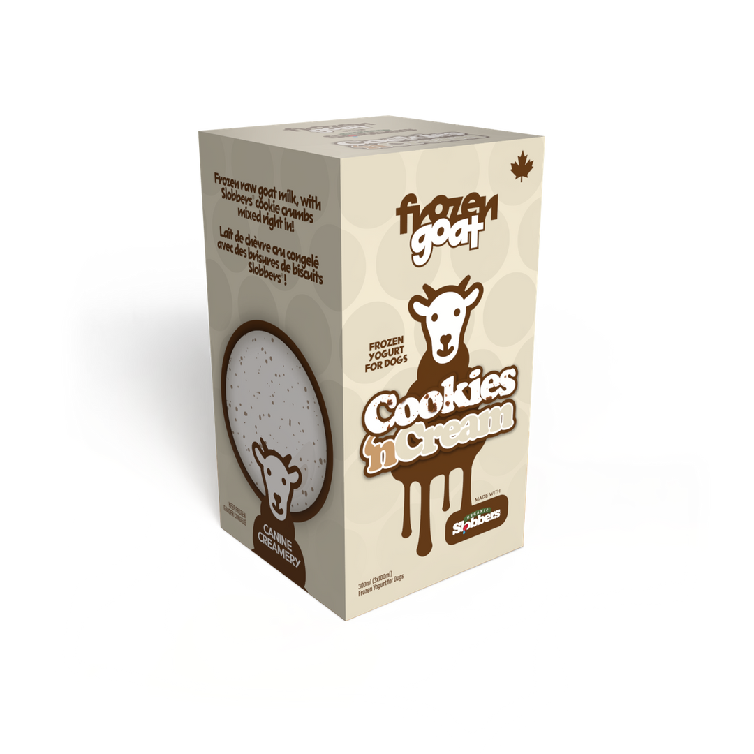 Big Country Raw - Yogourt Glacé au Lait de Chèvre, Biscuits et Crème - Supplément Congelé pour Chiens
